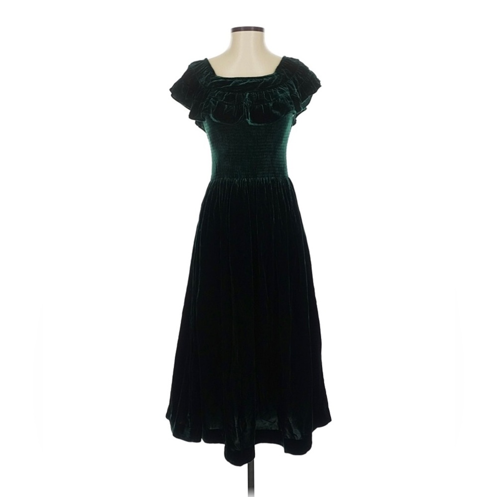 Hill House Velvet Green Holiday Party Dress 💚🎄 - Picture 2 of 10